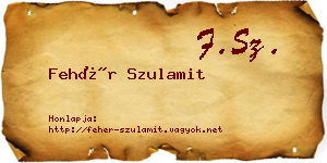 Fehér Szulamit névjegykártya