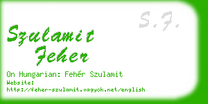 szulamit feher business card