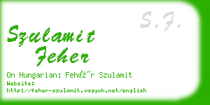 szulamit feher business card